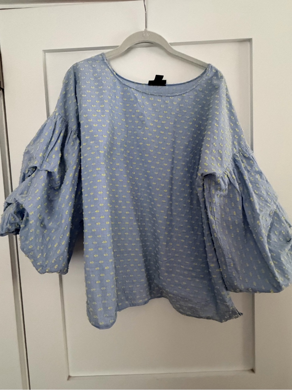 Halogen Nordstrom Balloon Sleeve Cotton Blouse XL
